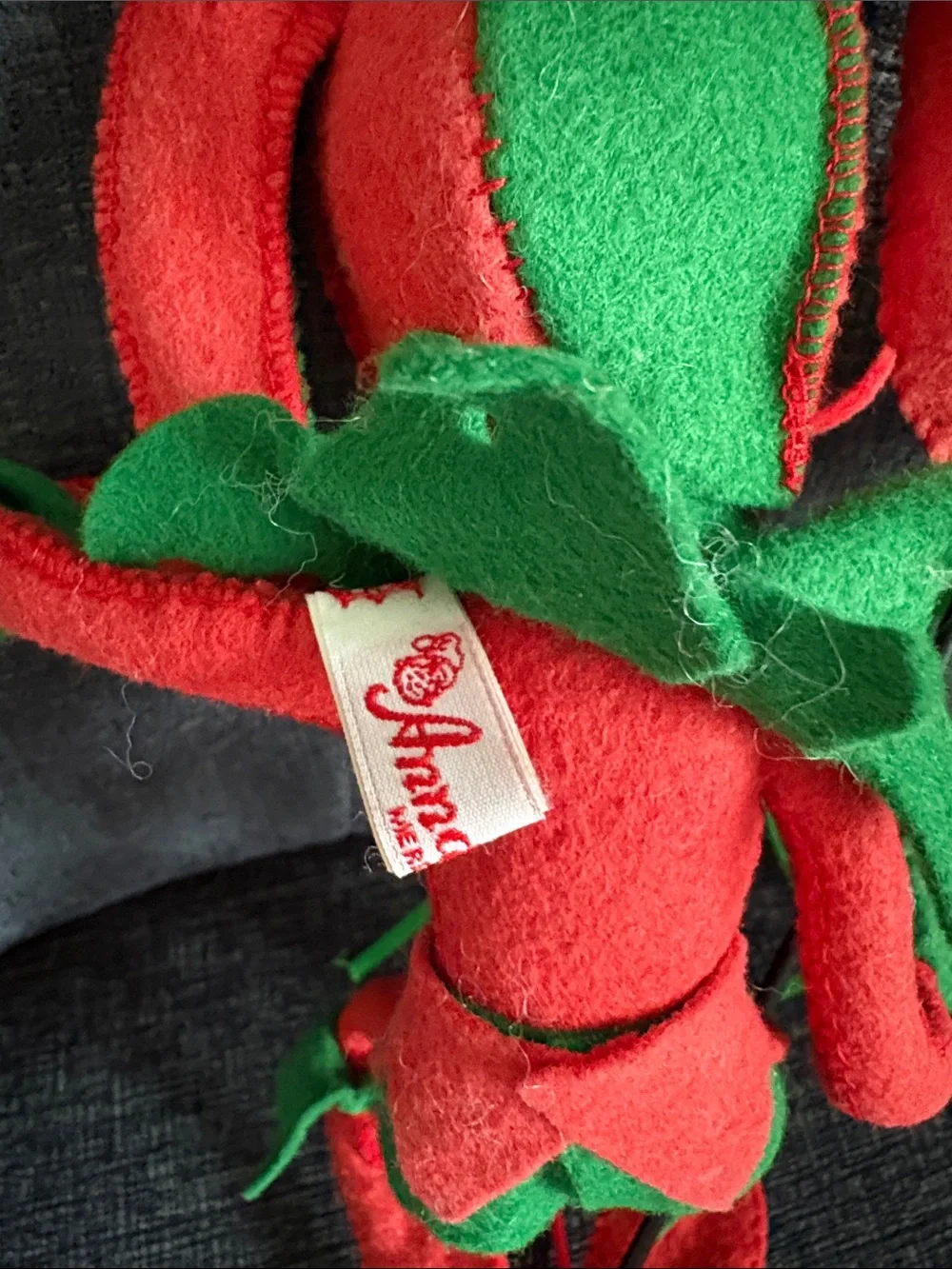 Annalee Red and Green Elf Marionette Doll